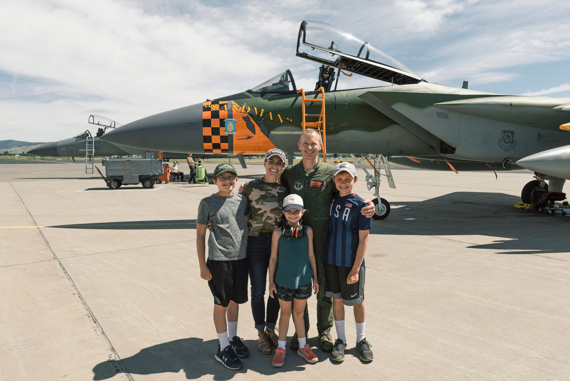 Pilot and family