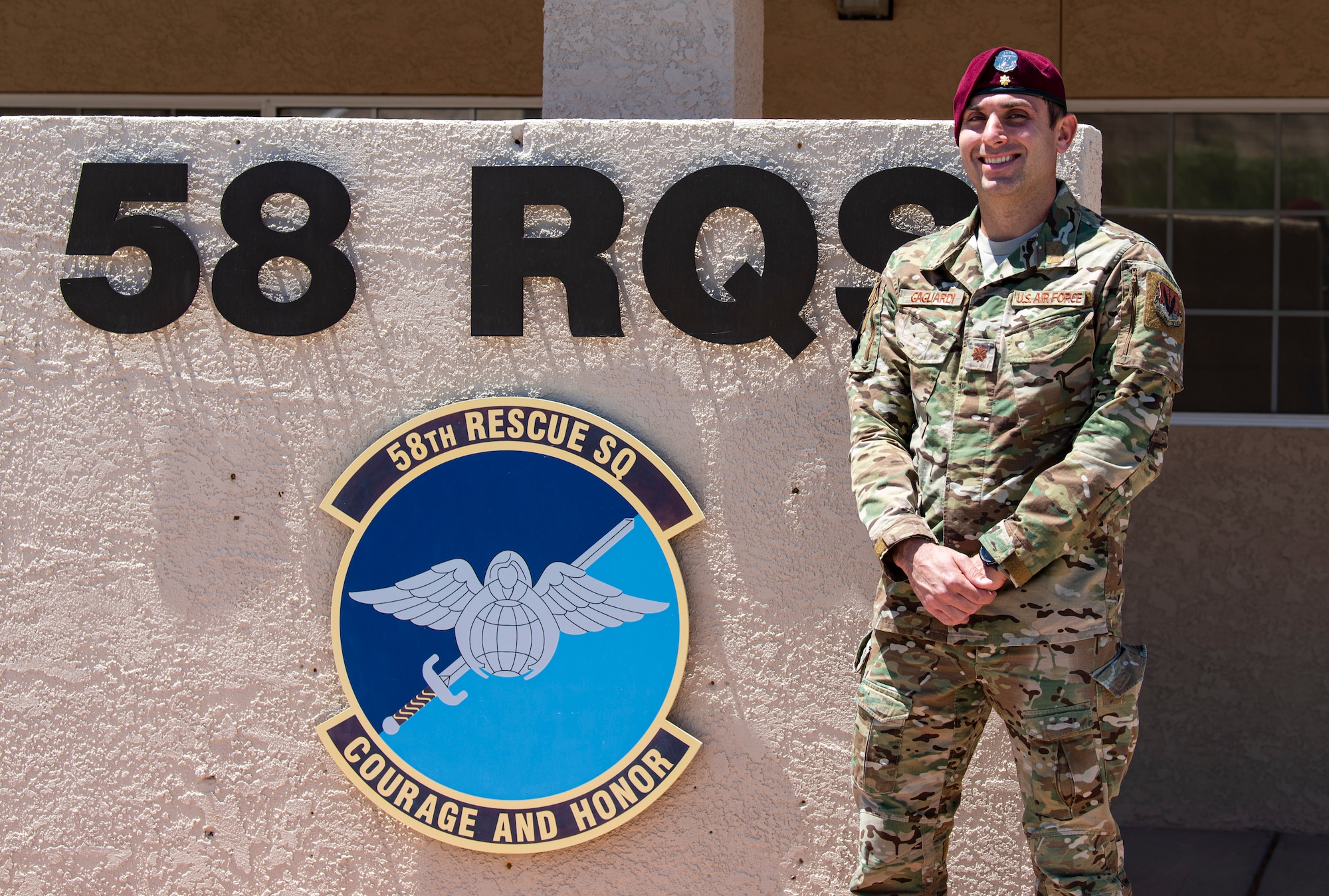 Airman poses for photo.