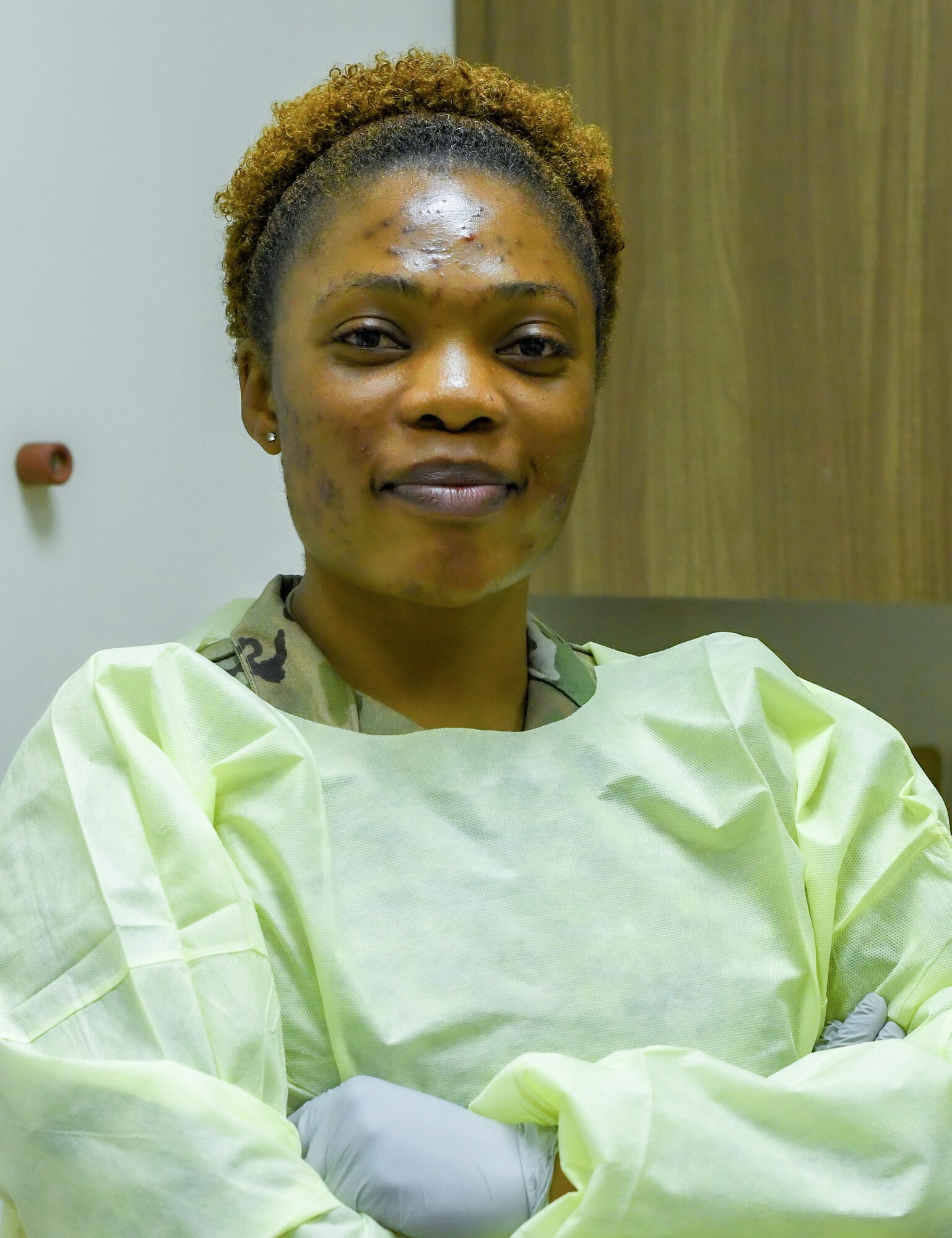Staff Sgt. Shutyame Maryl Lisa, 380th Expeditionary Medical Group laboratory technician, helps prevent and diagnose diseases by conducting state-of-the-art analysis in her lab at Al Dhafra Air Base, United Arab Emirates, Tuesday, June 30, 2020. Maryl Lisa, originally from Cameroon, entered the United States via the Diversity Visa Program in August of 2014.  She was one of 50,000 randomly selected from more than 9 million applicants. (U.S. Air Force photos Tech. Sgt. Melissa Harvey)