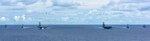SOUTH CHINA SEA (July 6, 2020) Aircraft from Carrier Air Wing (CVW) 5 and Carrier Air Wing (CVW) 17 fly in formation over the Nimitz Carrier Strike Force (CSF). The USS Nimitz (CVN 68) and USS Ronald Reagan (CVN 76) Carrier Strike Groups are conducting dual carrier operations in the Indo-Pacific as the Nimitz CSF. (U.S. Navy photo by Mass Communication Specialist 3rd Class Sarah Christoph)
