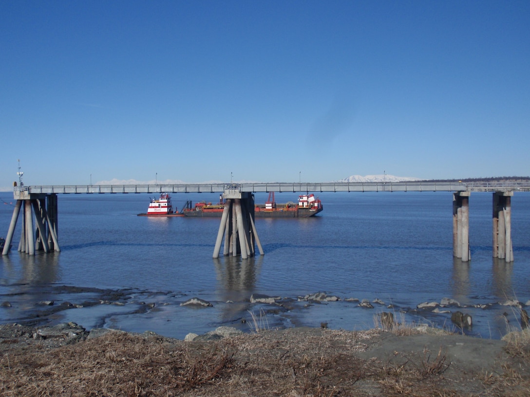 The Westport works offshore near the Port of Alaska on April 15, 2019.