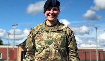 Warrant Officer Caroline Domenech, battalion master gunner, 49th Missile Defense Battalion, works in ground-based midcourse defense. As a warrant officer, Domenech will continue to train and become an expert in her field to provide the knowledge and leadership needed to keep the United States safe from adversaries. (Courtesy photo)
