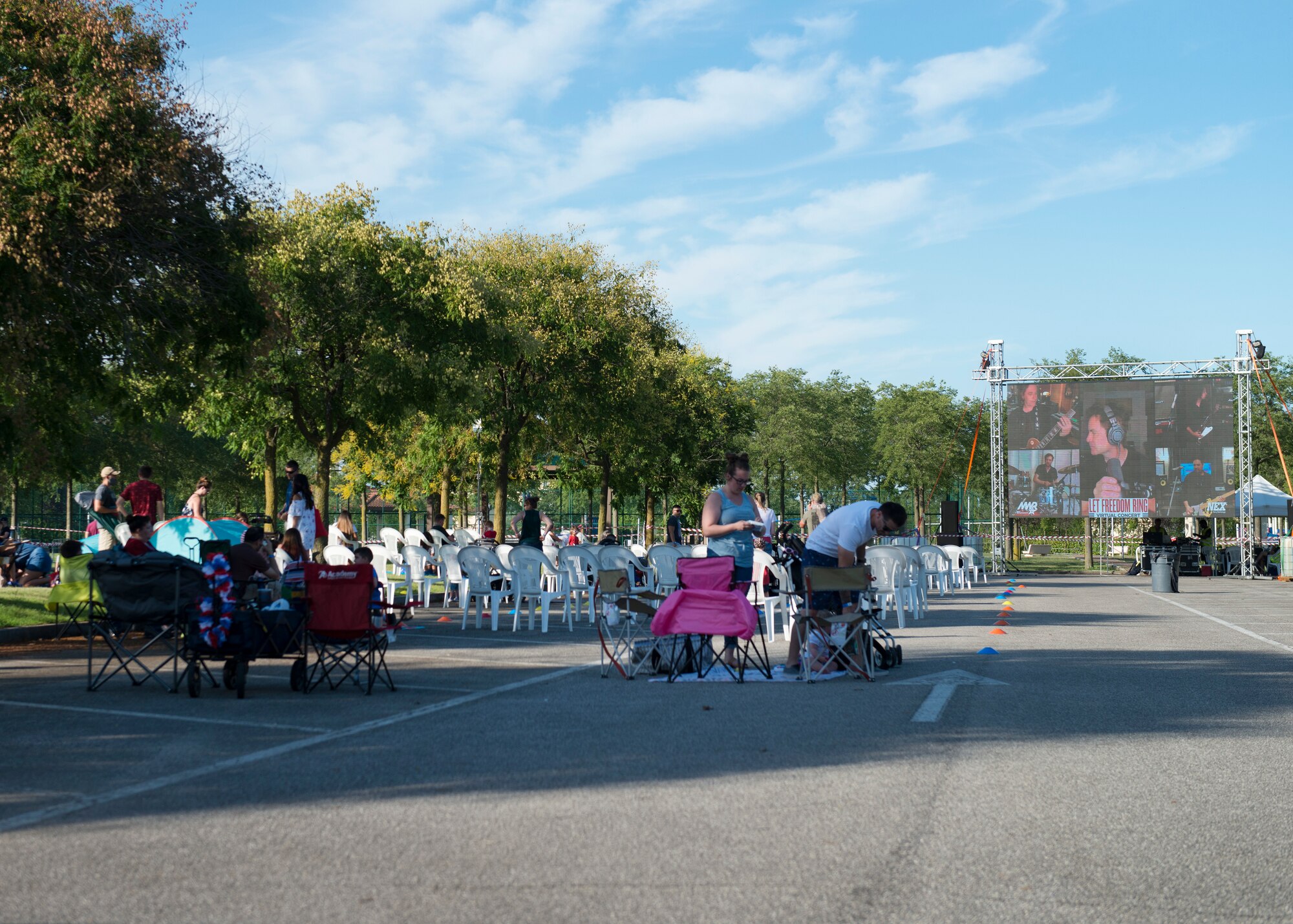 The 31st Force Support Squadron held an Independence Day event, July 4, 2020, at Aviano AB. The event was held outside at Freedom Park and included food, movies and a fireworks show.