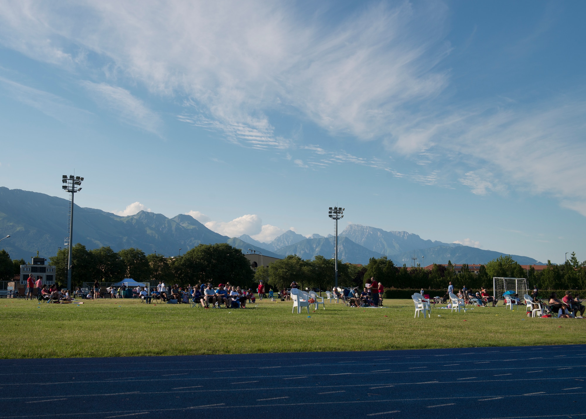 The 31st Force Support Squadron held an Independence Day event, July 4, 2020, at Aviano AB. The event was held outside at Freedom Park and included food, movies and a fireworks show.