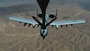 A U.S. Air Force A-10 Thunderbolt II receives fuel from a U.S. Air Force KC-135 Stratotanker assigned to the 340th Expeditionary Air Refueling Squadron over the U.S. Central Command area of responsibility, June 15, 2020. The 340th EARS, deployed with U.S. Air Forces Central Command, is responsible for delivering fuel to U.S. and coalition forces, enabling war-winning airpower, deterrence, and stability to the region. (U.S. Air Force photo by Senior Airman Brandon Cribelar)