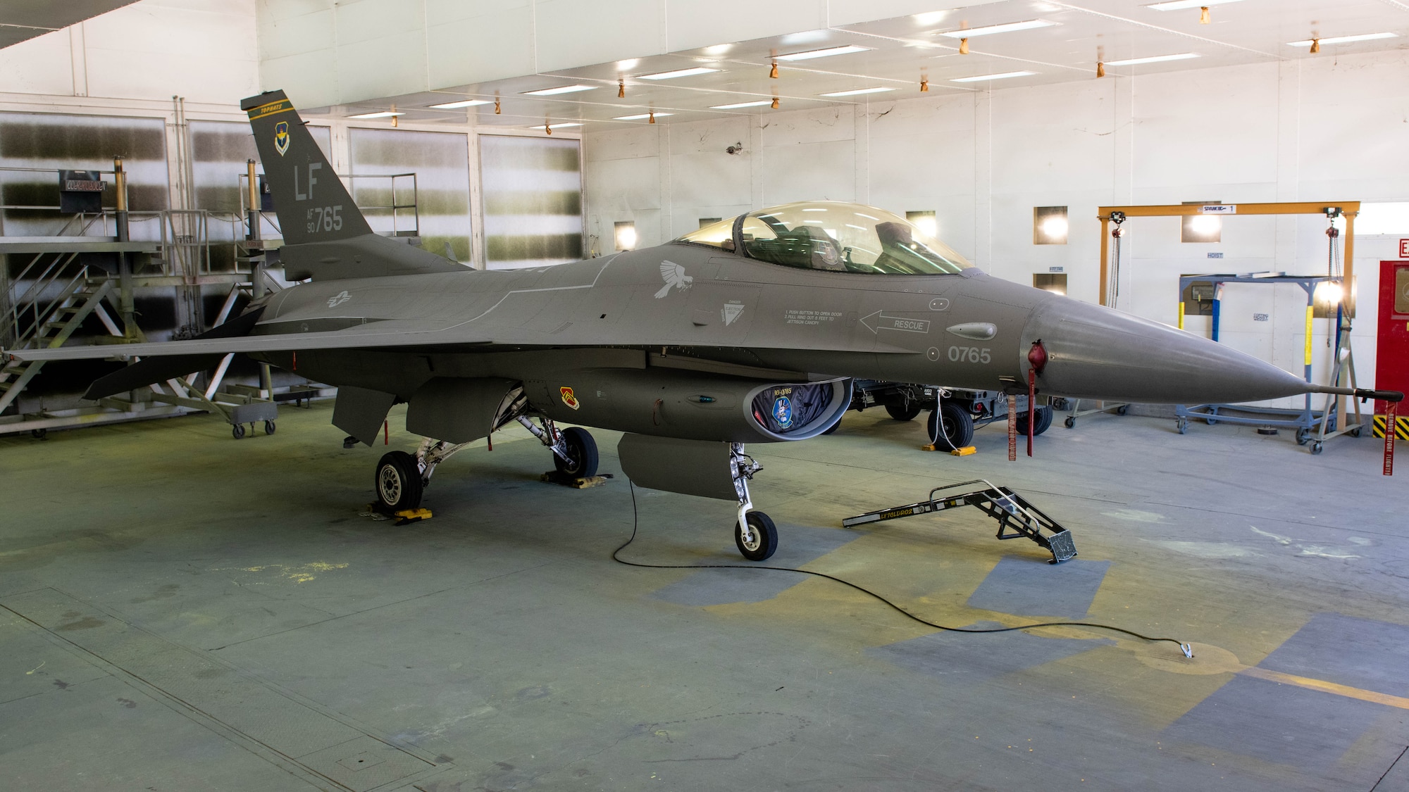 Luke changes F-16 paint scheme to single color