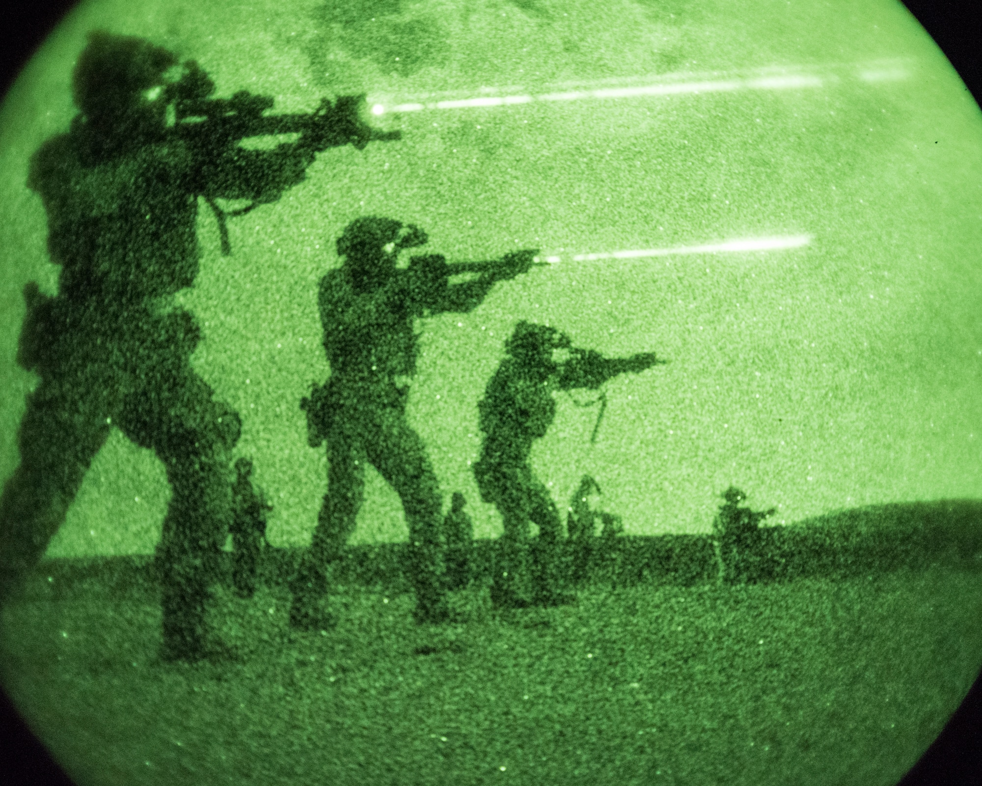 A photo of Airmen training combat marksmanship