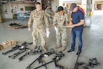 Sky Soldiers from 173rd IBCT (Airborne) lay out equipment for turn-in during Task Force Harvest at Caserma Del Din in Vicenza, Italy.