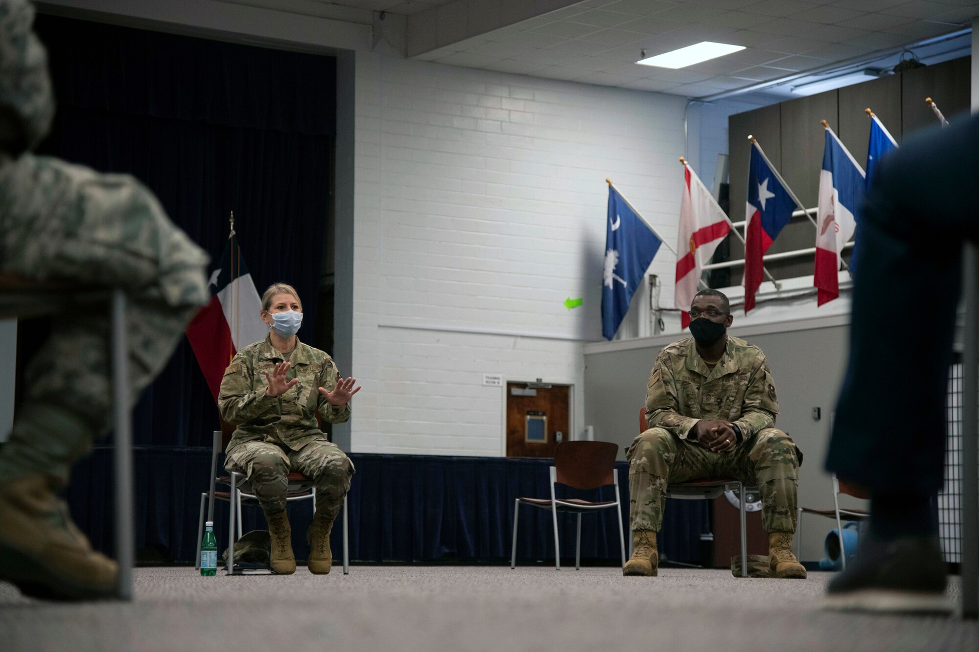 Brig. Gen Caroline Miller, 502nd Air Base Wing and Joint Base San Antonio commander, leads a diversity forum