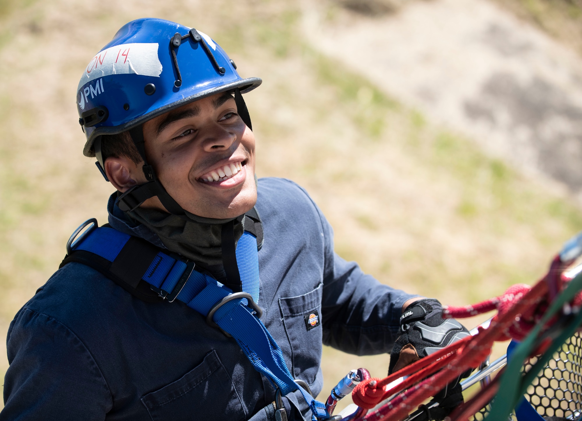 Airman 1st Class Samuel Lofton, 52nd Civil Engineer Squadron Fire and Emergency Services firefighter, participates in a Rescue Technician course at Spangdahlem Air Base, Germany, June 23, 2020. One of the core tasks and responsibilities of the 52nd FES flight is to provide technical rescue capabilities to the base populous at a moment’s notice. (U.S. Air Force photo by Senior Airman Melody W. Howley)