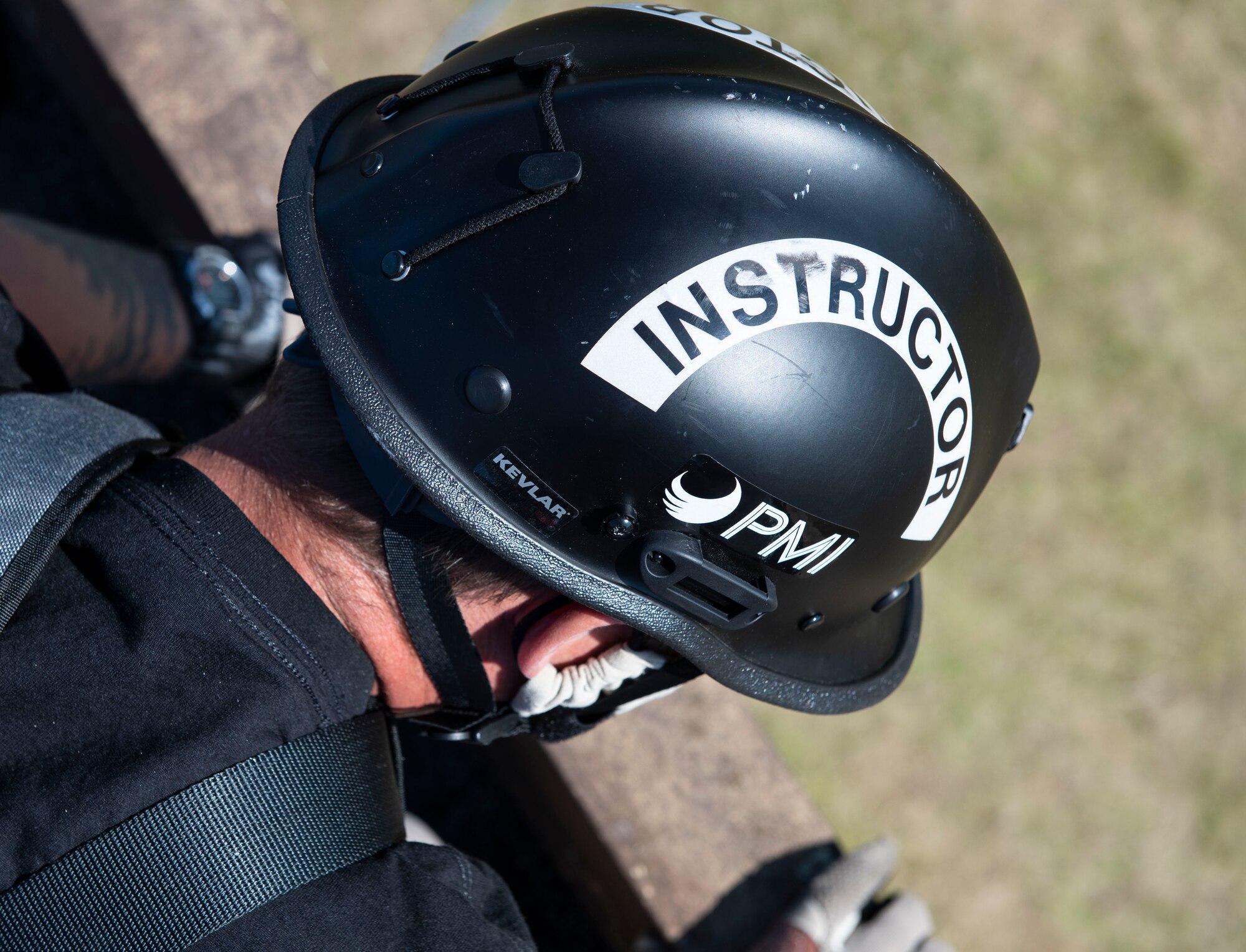 U.S. Air Force Staff Sgt. Robert Welborn, 435th Construction and Training Squadron Fire Rescue and Contingency Training instructor, observes a training exercise during a Rescue Technician course held at Spangdahlem Air Base, Germany, June 23, 2020. Welborn aided in guiding the 52nd Civil Engineer Squadron Fire and Emergency Services flight Airmen through rescue training and ensured their safety by taking extra precautions for this course during the COVID-19 pandemic. (U.S. Air Force photo by Senior Airman Melody W. Howley)