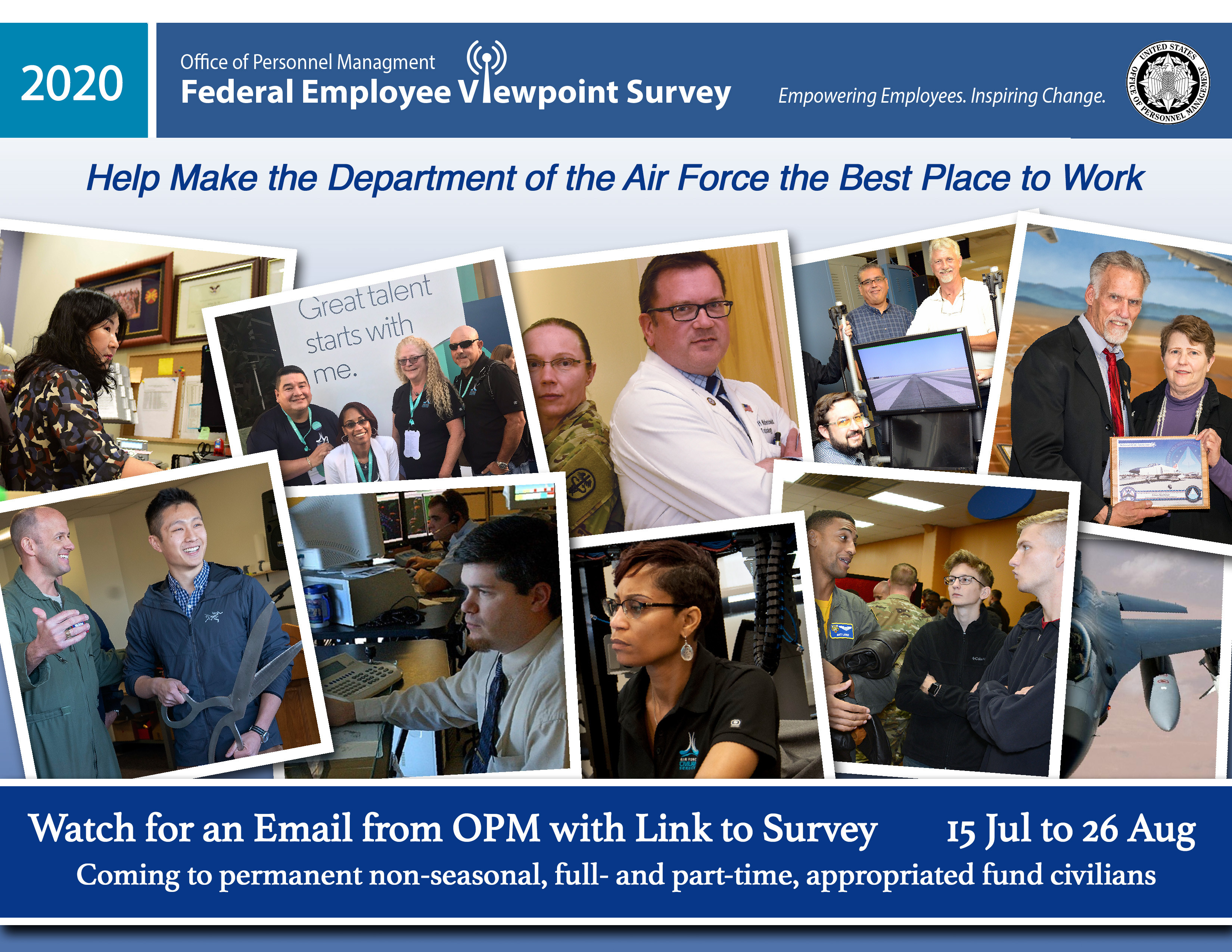 federal employee viewpoint survey helps civilians voice their opinions sixteenth air force br forces cyber news assessment how to improve engagement