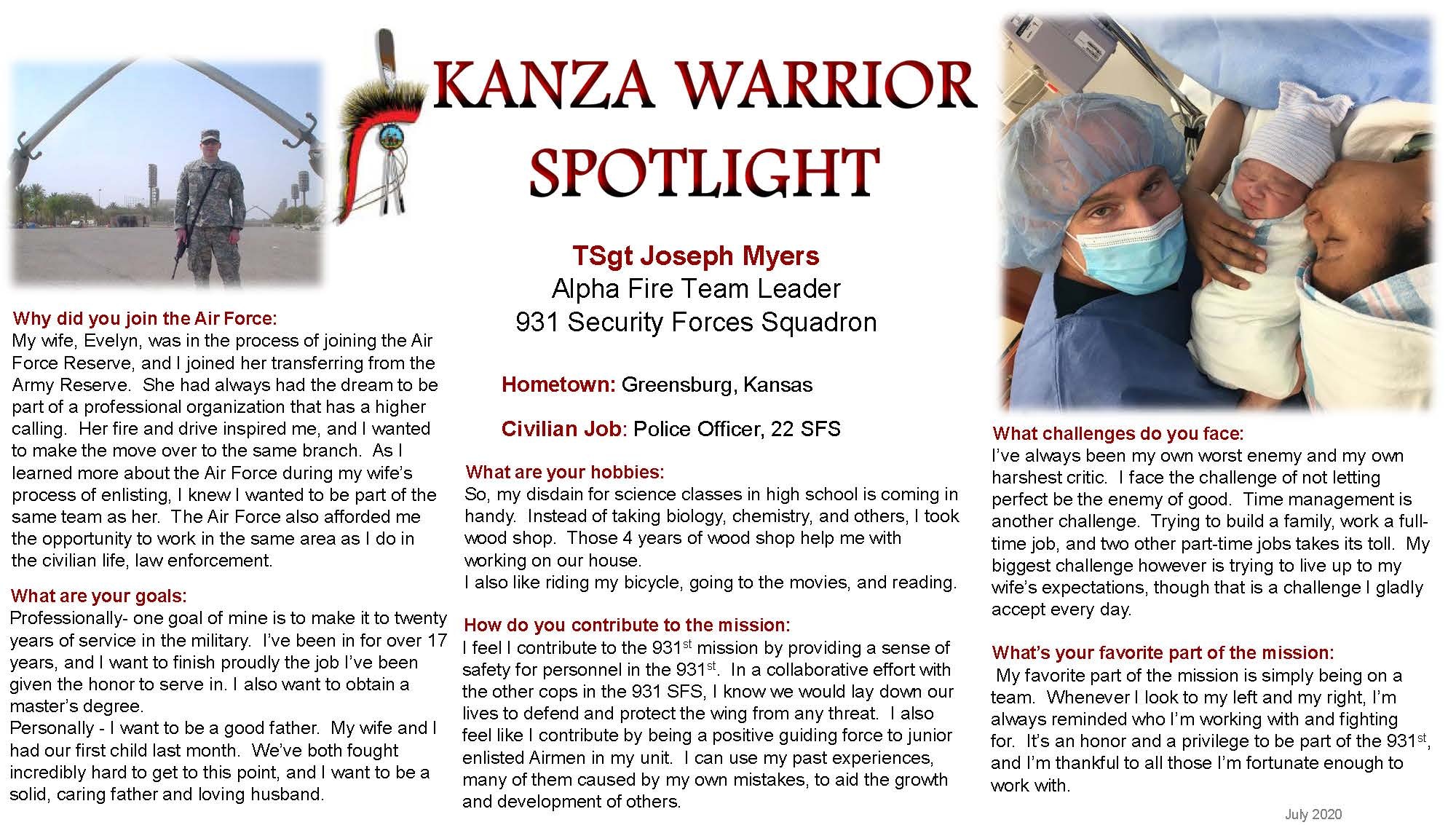 KANZA Warrior Spotlight July 2020