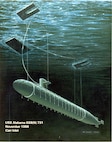 An artist’s conceptual drawing of USS Alabama (SSBN 731) static site acoustic trial at the Carr Inlet Acoustic Range.