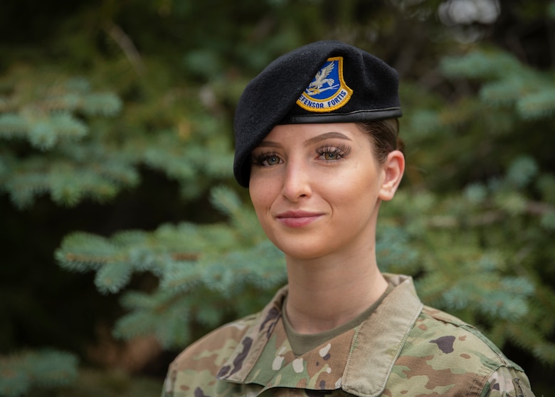 COLORADO SPRINGS, Colo. – Senior Airman Aliah Leon works for the 21st Security Forces Squadron in electronic security systems on Peterson Air Force Base, Colorado. Leon was recognized as an American Red Cross Hometown Hero after saving a man's life in 2019. (U.S. Air Force photo by Airman 1st Class Andrew Bertain)