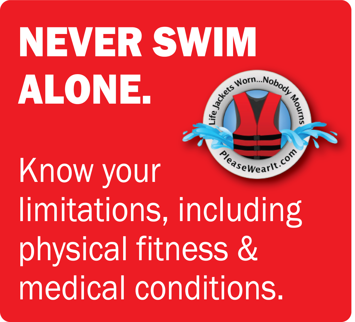 Due to COVID-19 restrictions, many public pools may not open this summer. This has prompted people to visit other water environments, including local rivers, lakes, and waterways, to include Corps’ Lakes. We are reminding the public to take extra precautions when frequenting these areas.