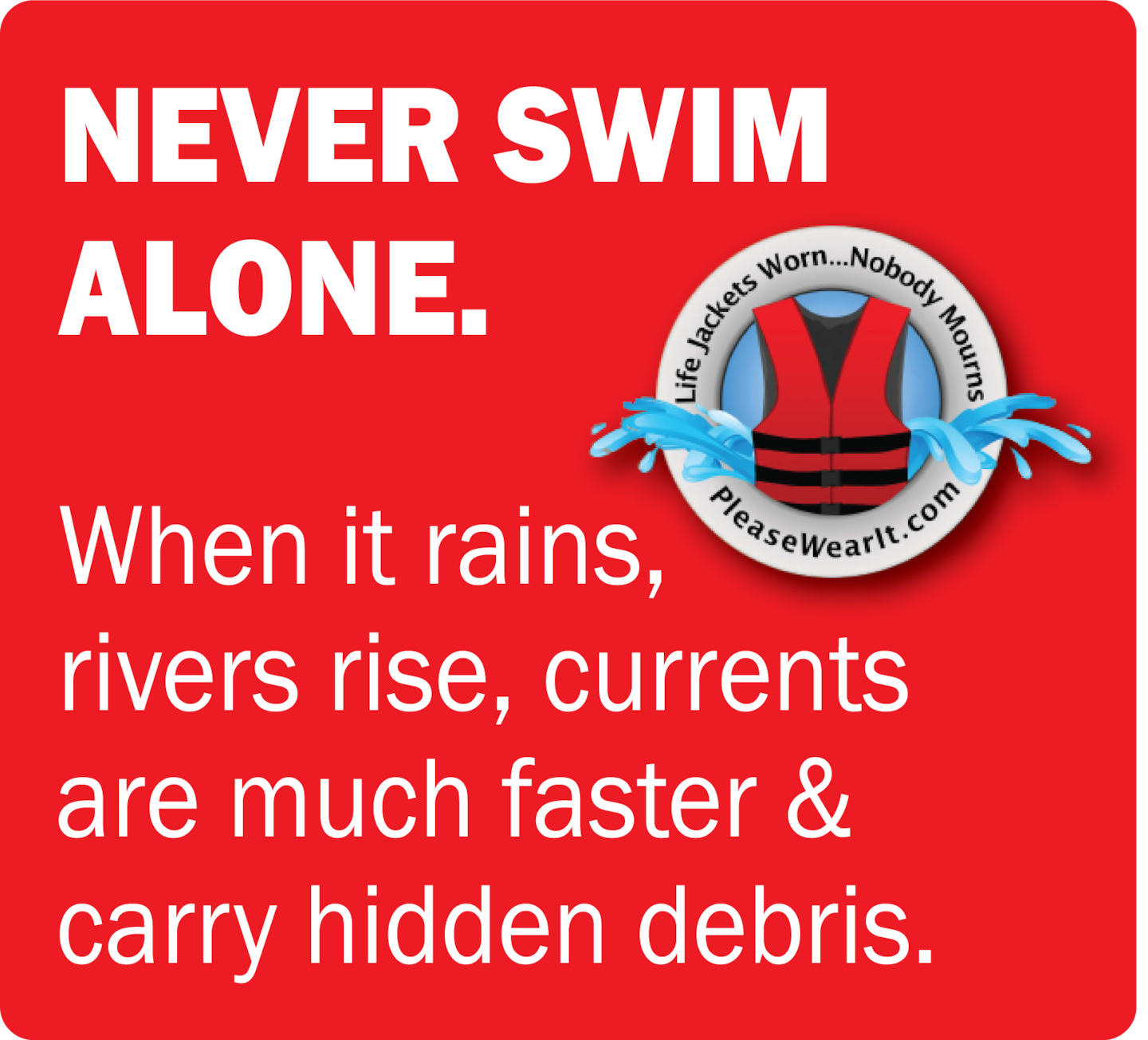 Due to COVID-19 restrictions, many public pools may not open this summer. This has prompted people to visit other water environments, including local rivers, lakes, and waterways, to include Corps’ Lakes. We are reminding the public to take extra precautions when frequenting these areas.
