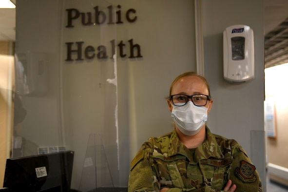 A woman is in uniform.