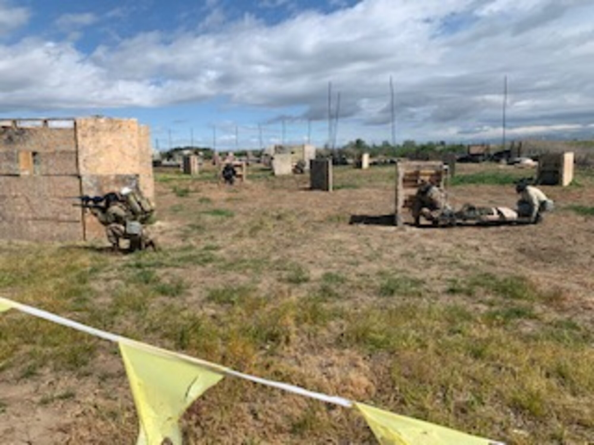 U.S. Air Force Airmen provide combat medical care during an exercise near Mountain Home Air Force Base, Idaho. The 366th Operations Medical Readiness Squadron created a field response training program to ensure Air Force medics receive realistic care-under-fire training so they’re ready to save lives down-range. (Courtesy photo)