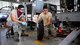 Senior Airman Benjamin A. Malian, 2nd Maintenance Squadron aerospace ground equipment craftsman, and Airman 1st Class Isaiah E. Nieves, 2nd MXS AGE journeyman, replace a tire on a -95 start cart at Barksdale Air Force Base, La., June 10, 2020. Second MXS AGE mechanics maintain and repair all the equipment that is used to service Barksdale's B-52H Stratofortresses. (U.S. Air Force photo by Airman 1st Class Jacob B. Wrightsman)