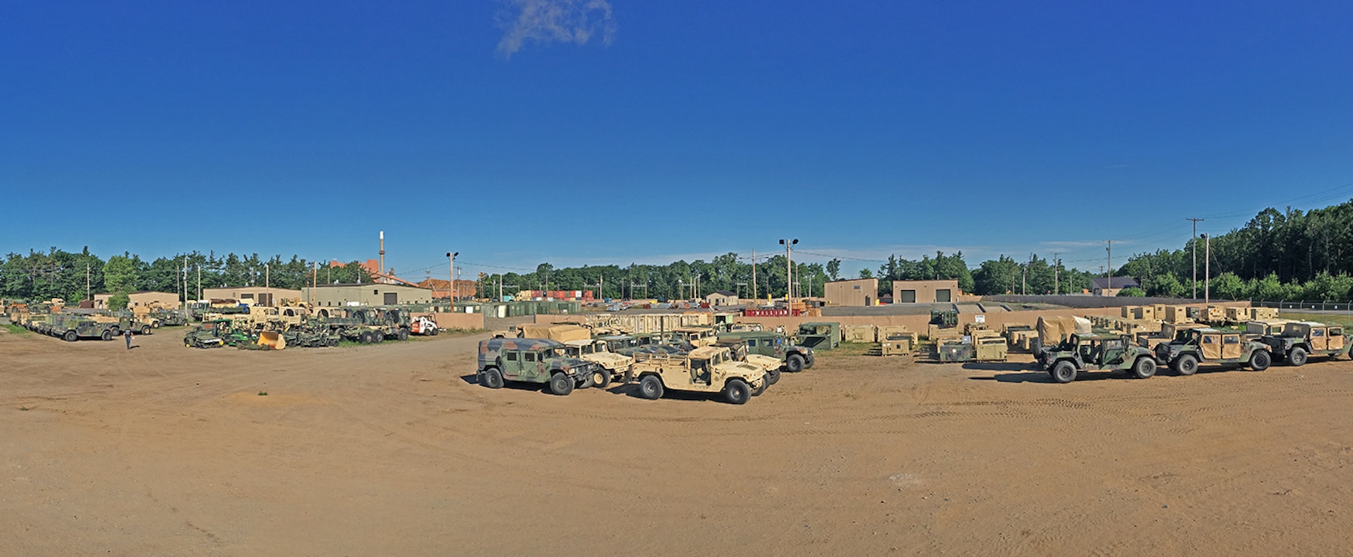 Vehicles lined up awaiting disposition.