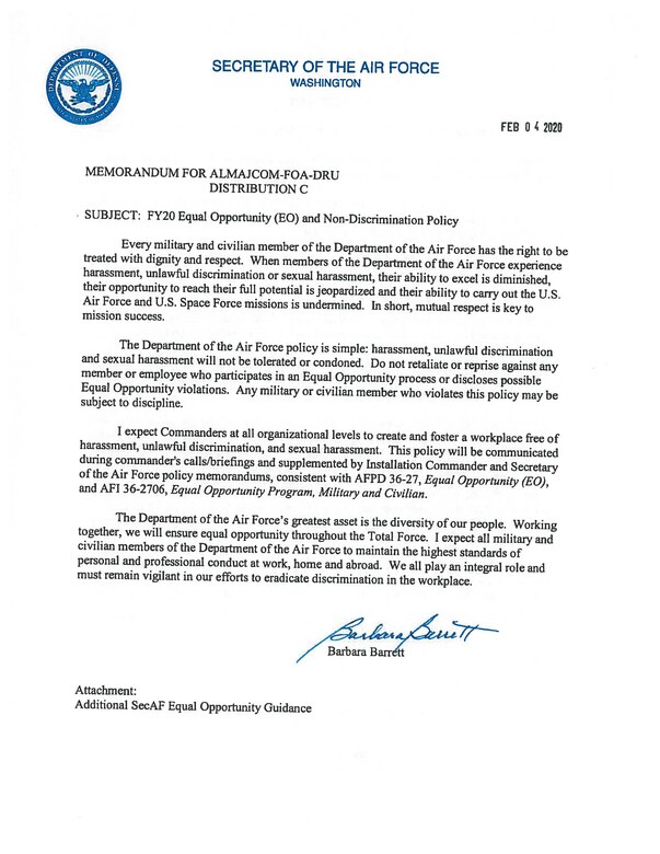 Minot Air Force Base's Equal Opportunity's new graphics