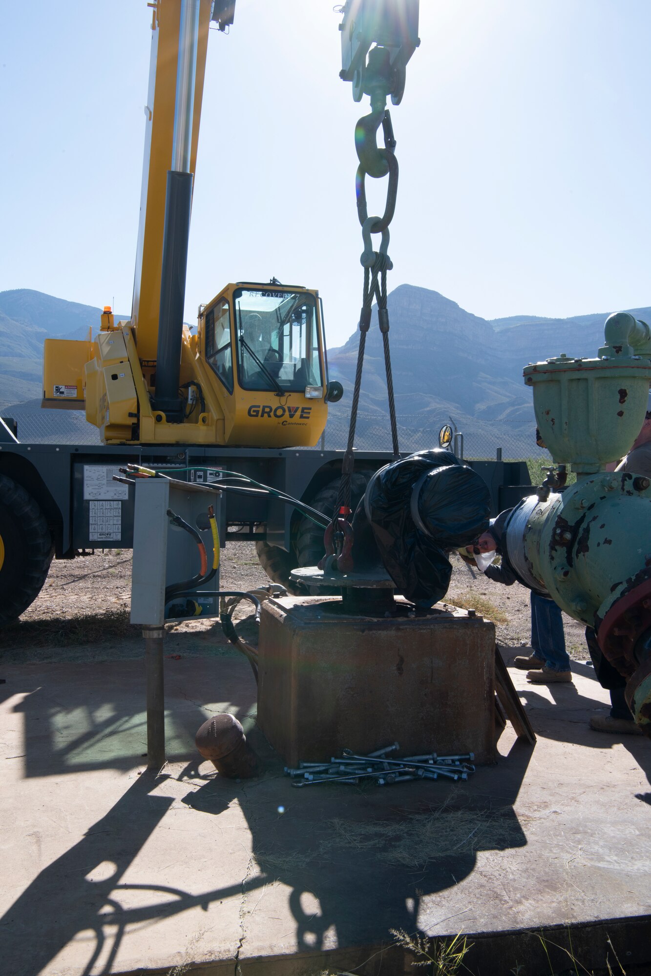 49th Civil Engineer Squadron fixes a water well