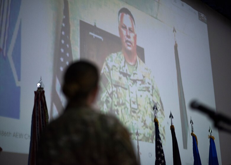 Airmen view video call