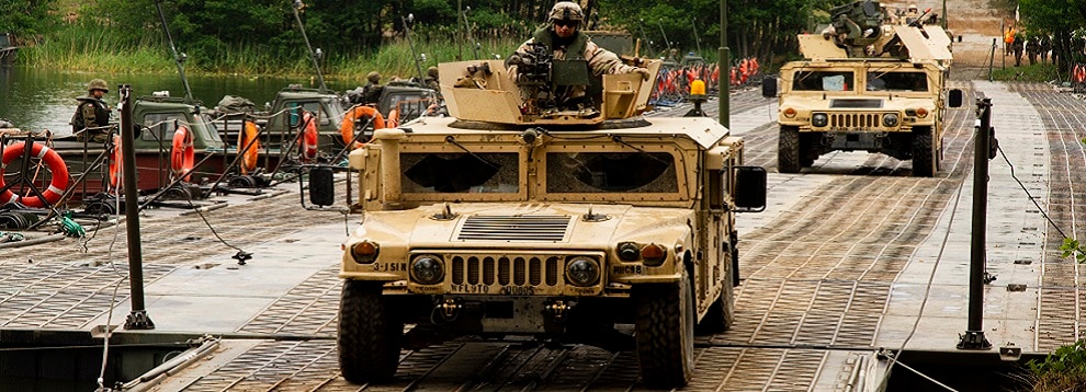 U.S. 2nd Armored Brigade Combat Team, 3rd Infantry Division, Soldiers successfully complete a river crossing at Drawsko Pomorskie Training Area, Poland, June 11, 2020. (U.S. Army photo by Sgt. Evan Ruchotzke)