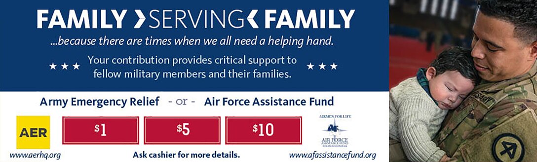 Helping those in need is always in season – and now Army & Air Force Exchange Service shoppers can donate any amount to military relief funds year-round at their nearest Exchange store.