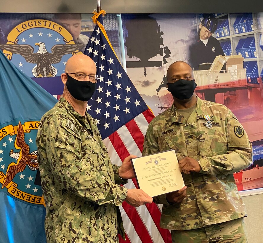 Establishing a legacy of success; Army Col. Frederic Maddox is awarded the Defense Superior Service Medal
