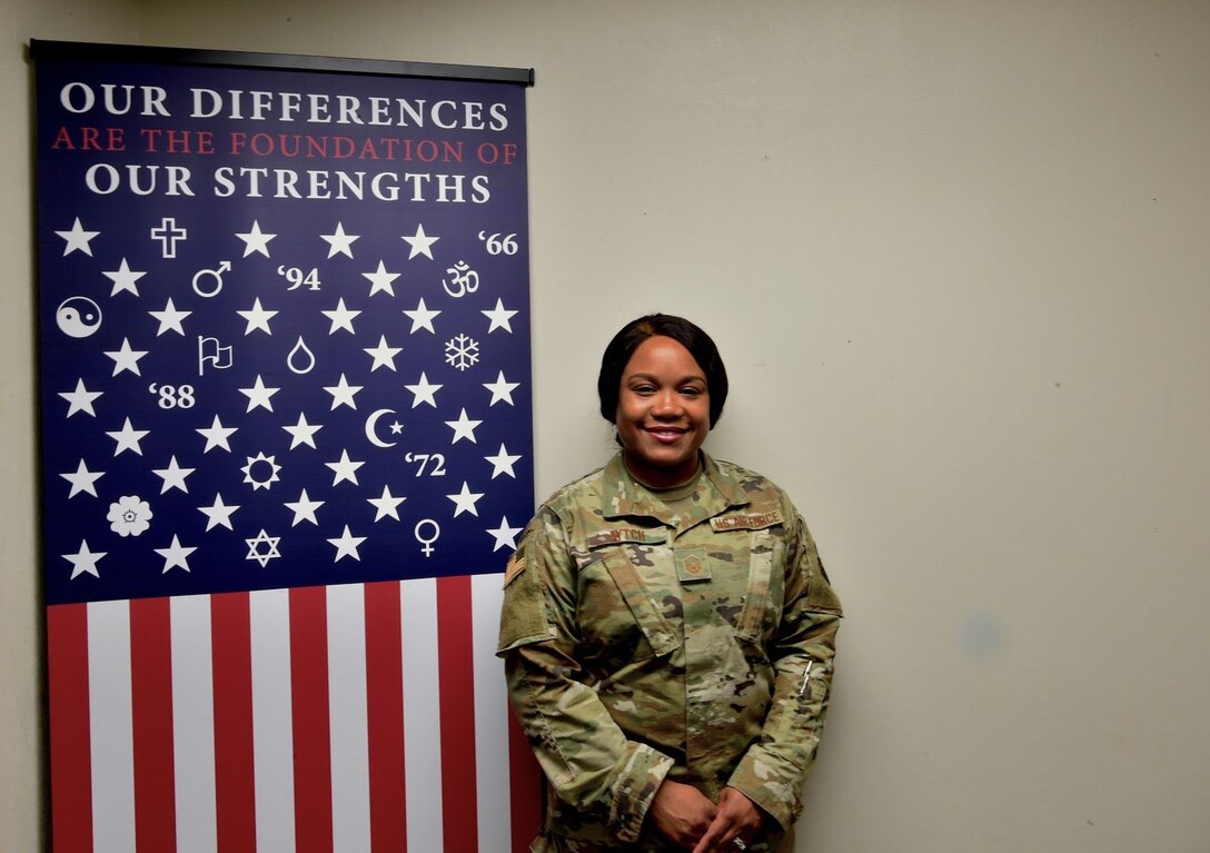 Master Sgt. Melanie Aytch, 647th Air Base Group Equal Opportunity office superintendent, oversees EO operations for all Airmen at Joint Base Pearl Harbor-Hickam, Hawaii. Services provided by ED include preventative services, a reporting system for discriminatory actions, team-building exercises, educational classes for units and serves as Department of Defense mitigators. (Air Force Photo by 2nd Lt. Benjamin Aronson)