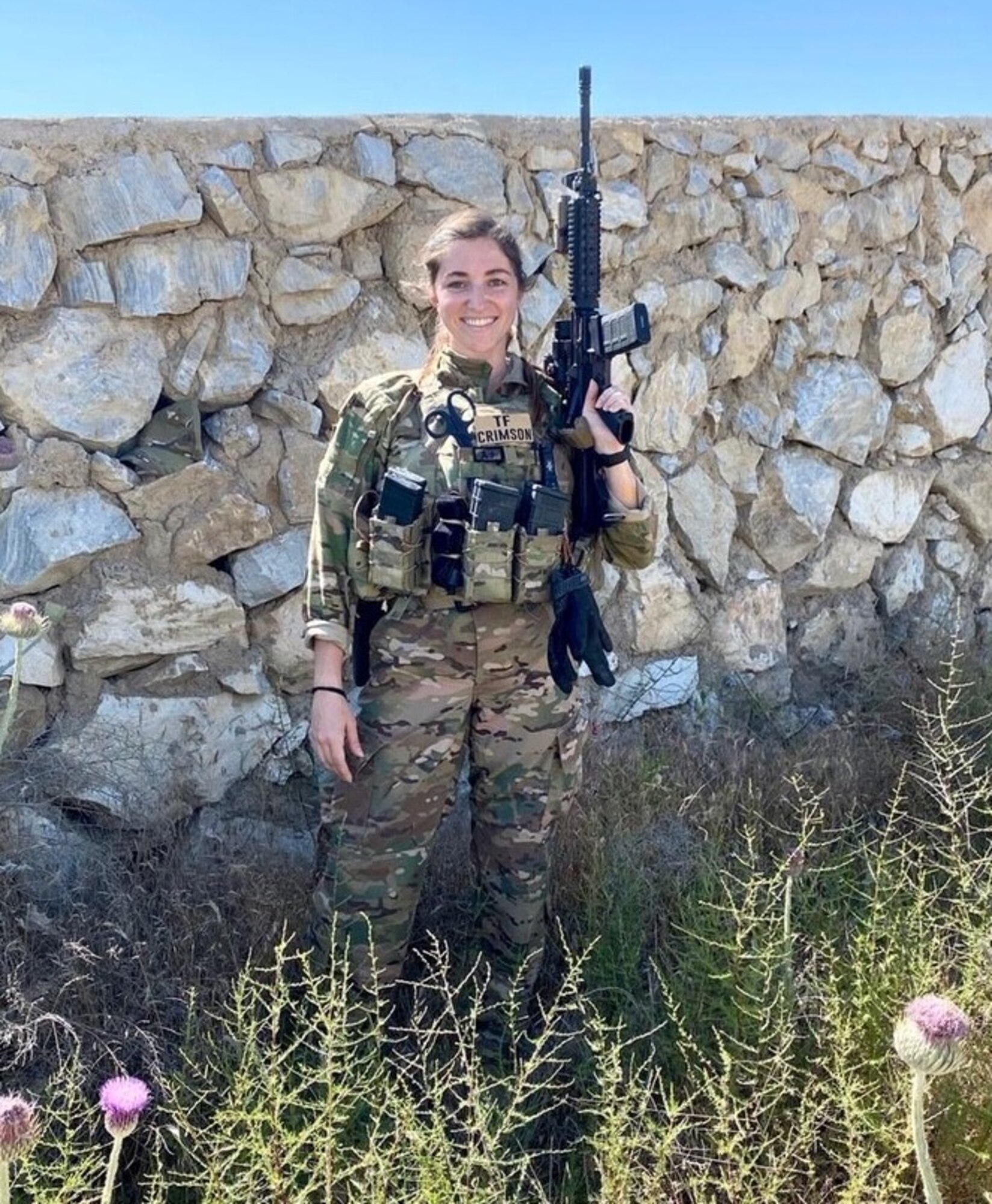 Special Agent Danielle Vizzone during her deployment to Bagram, Afghanistan. (Courtesy photo)