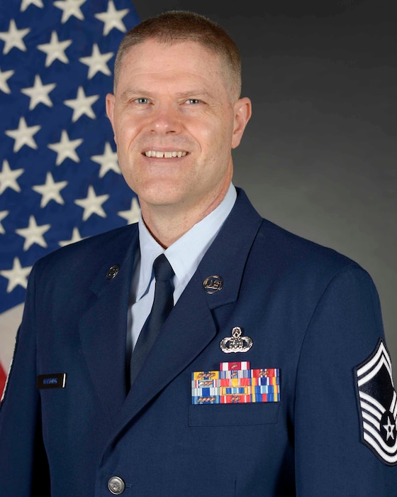 Official Photo of SMSgt David Hartung, Administrative Superintendent for the Band of the Pacific at Yokota Air Base, Japan and JB Hickam, Hawaii.