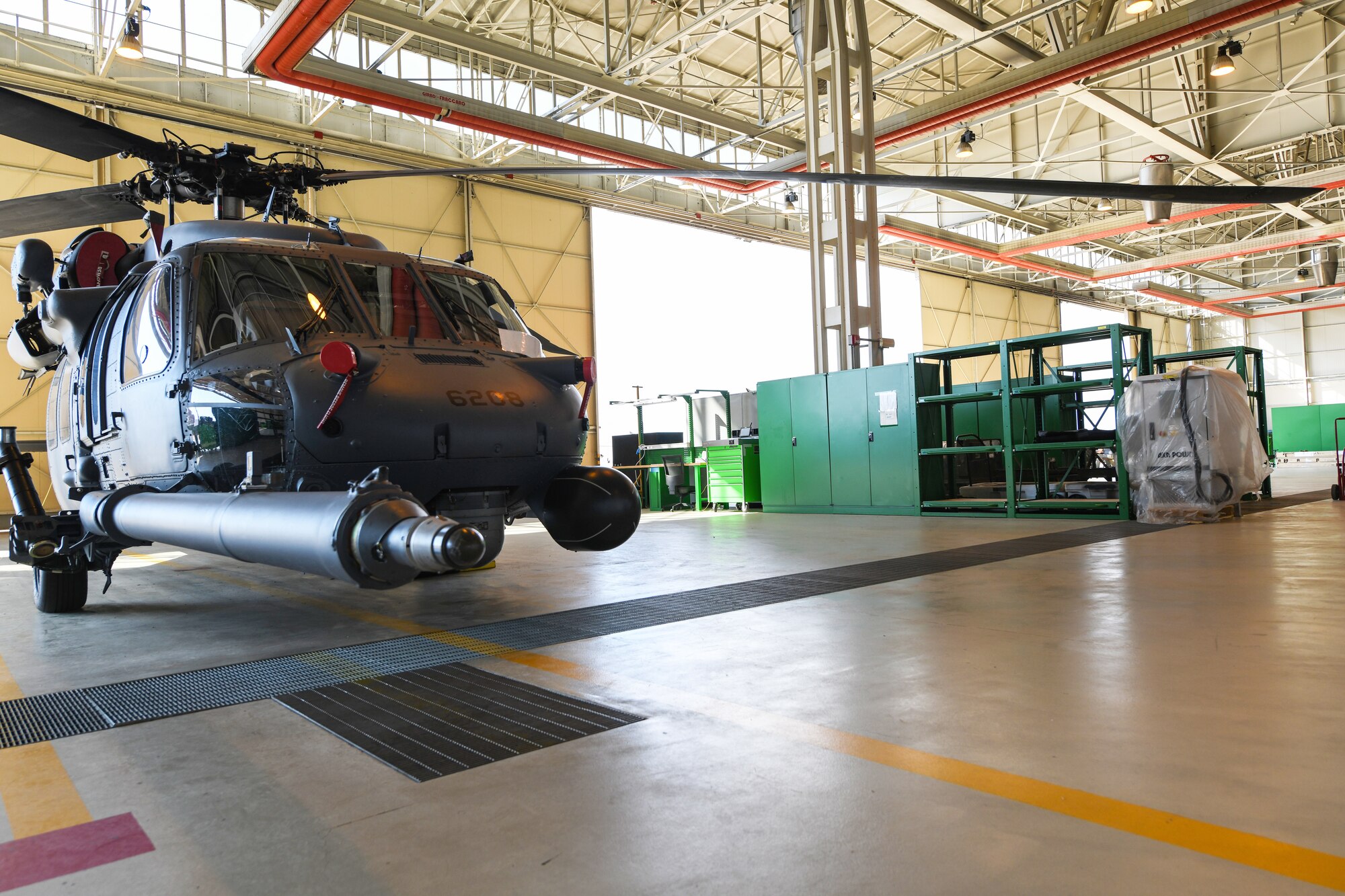 The 56th HMU sets roots in Aviano July 14, 2020 at Aviano Air Base, Italy.The 56th Helicopter Maintenance Unit’s renovated a hangar with new flightline equipment at Aviano Air Base, Italy, July 14, 2020. The 56th HMU renovated various sections in hangar three. (U.S. Air Force photo by Airman 1st Class Ericka A. Woolever)