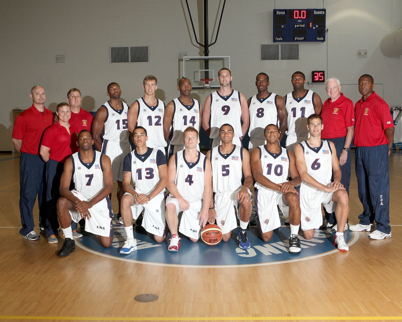 U.S. Armed Forces Basketball Team Competes at the Conseil International du Sport Militaire (CISM) Military World Games Basketball Championship in Rio de Janeiro, Brazil, earning bronze on July 24, 2011.