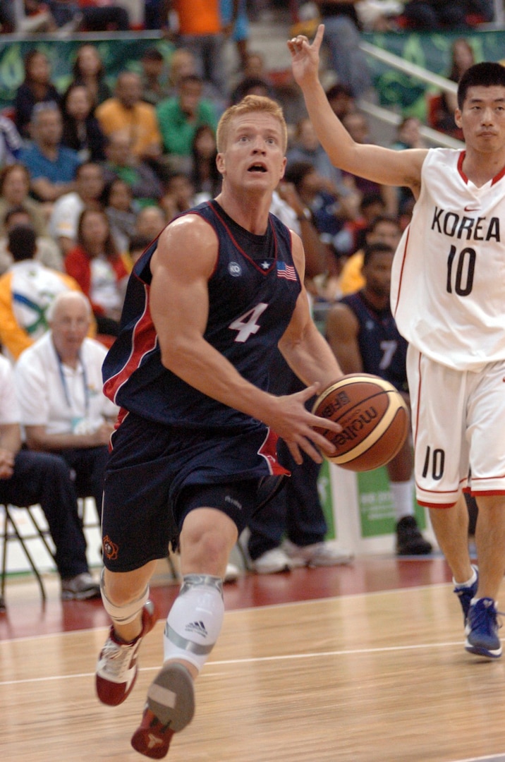 U.S. Armed Forces Basketball Team Competes at the Conseil International du Sport Militaire (CISM) Military World Games Basketball Championship in Rio de Janeiro, Brazil, earning bronze on July 24, 2011.