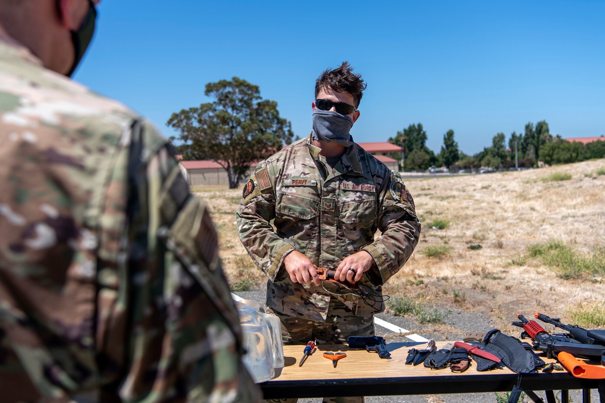 Air advisors polish livesaving skills during TCCC training, leadership demo