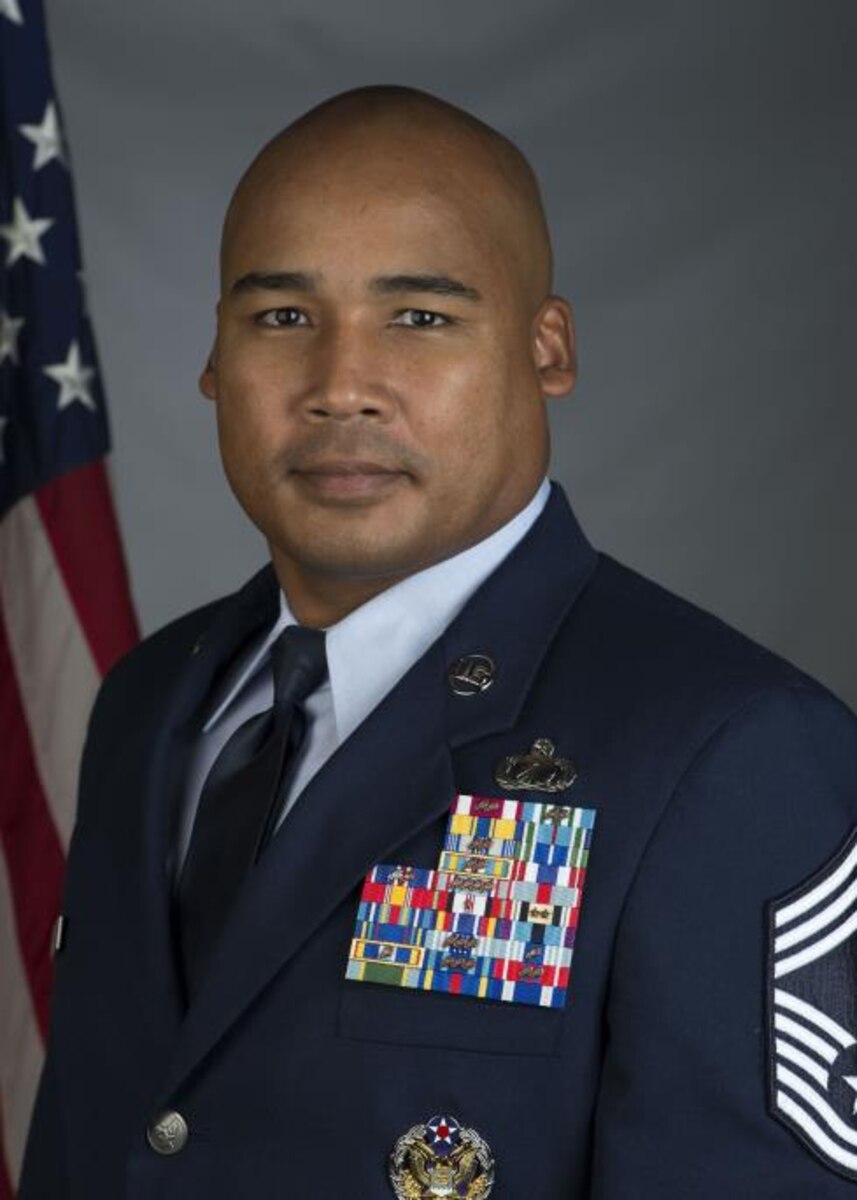 Official photo of Chief Master Sgt. Clarence Hucks