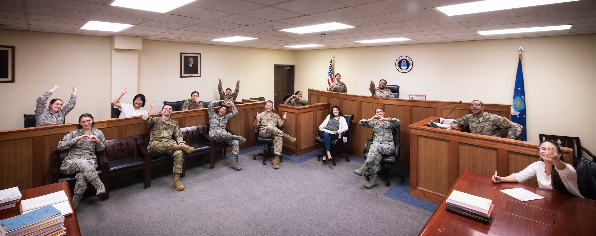 The Office of the Staff Judge Advocate team poses for a great photo.