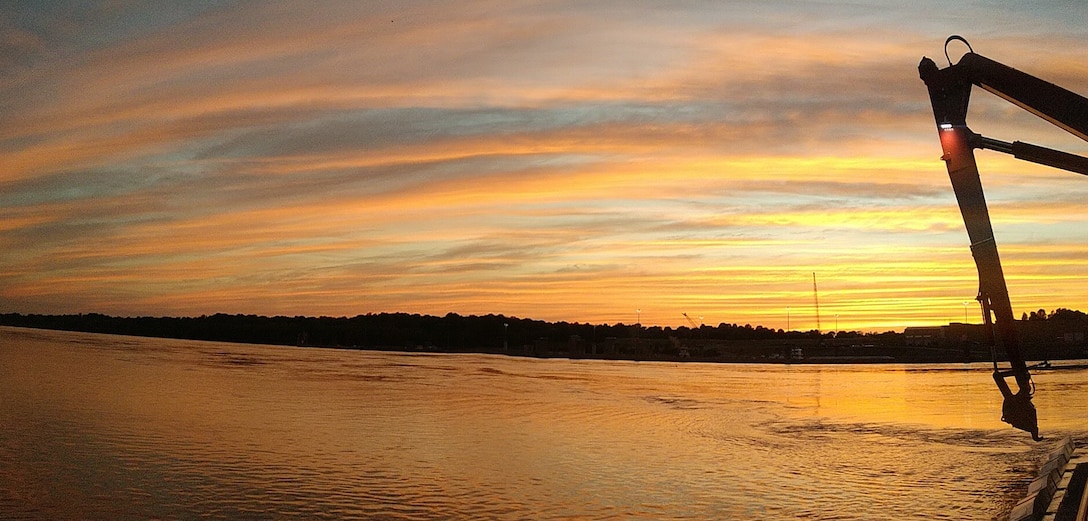 Sunset at Olmsted Locks and Dam