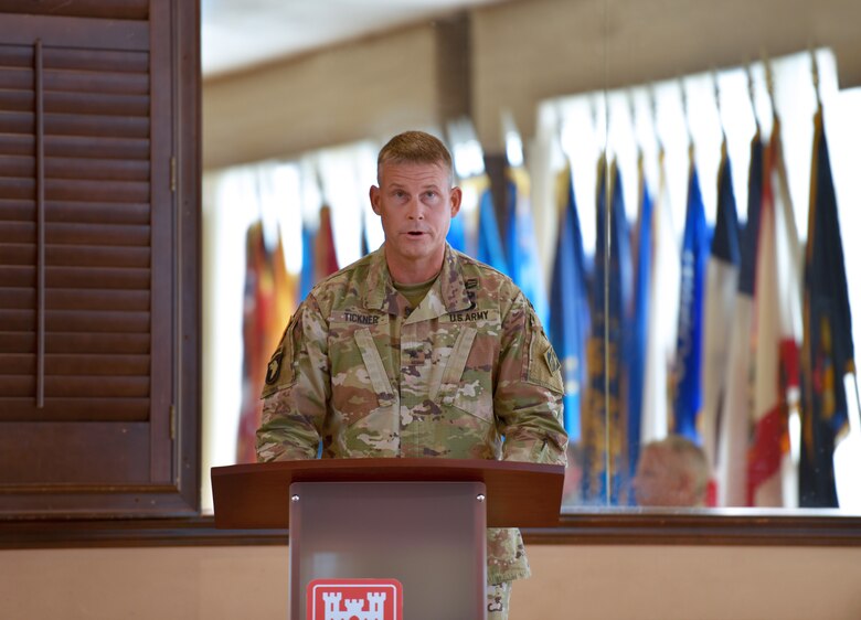 BG Tickner addresses NAD first time as division commander.