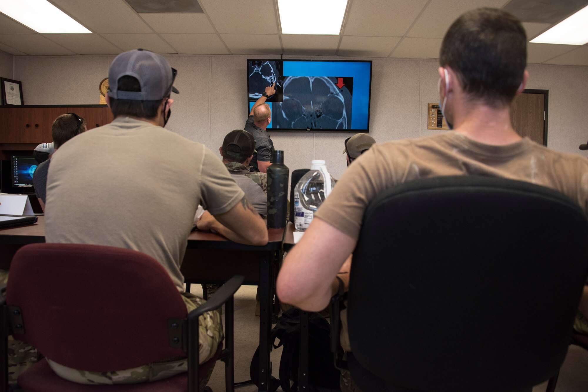 A photo of Airmen performing medical training