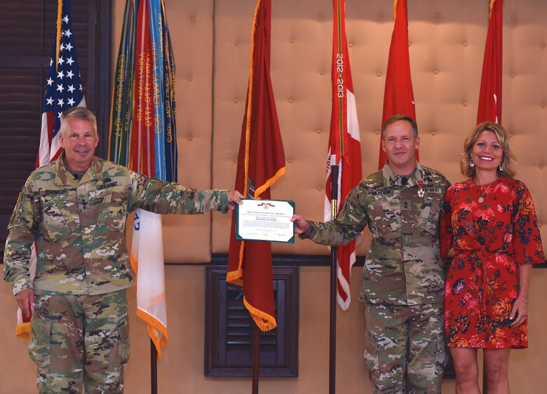 Maj. Gen. Milhorn was honored for his inspirational leadership of the division from 2018-2020.