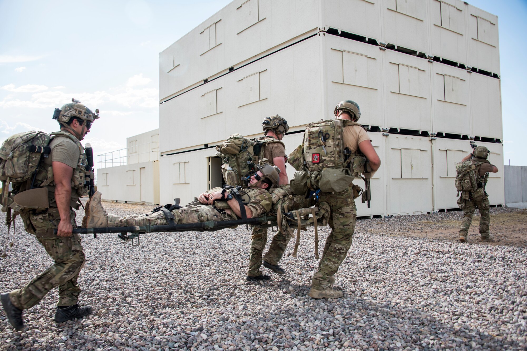 A photo of Airmen performing medical training