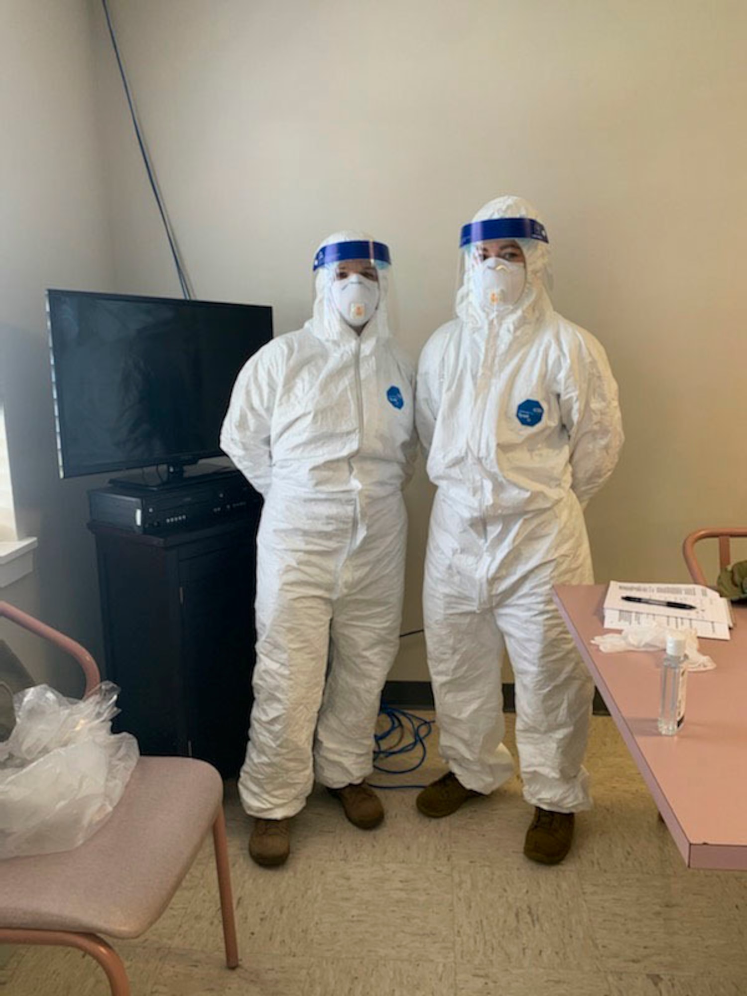 Members of the Connecticut Air National Guard conduct a safety inspection at a long-term care facility in Connecticut, May 2020. The inspections, which were part of Connecticut's COVID-19 pandemic response, were conducted by teams of Connecticut National Guardsmen and DPH surveyors. (U.S. Air Natitonal Guard photo by Tech Sgt. Tamara R. Dabney)