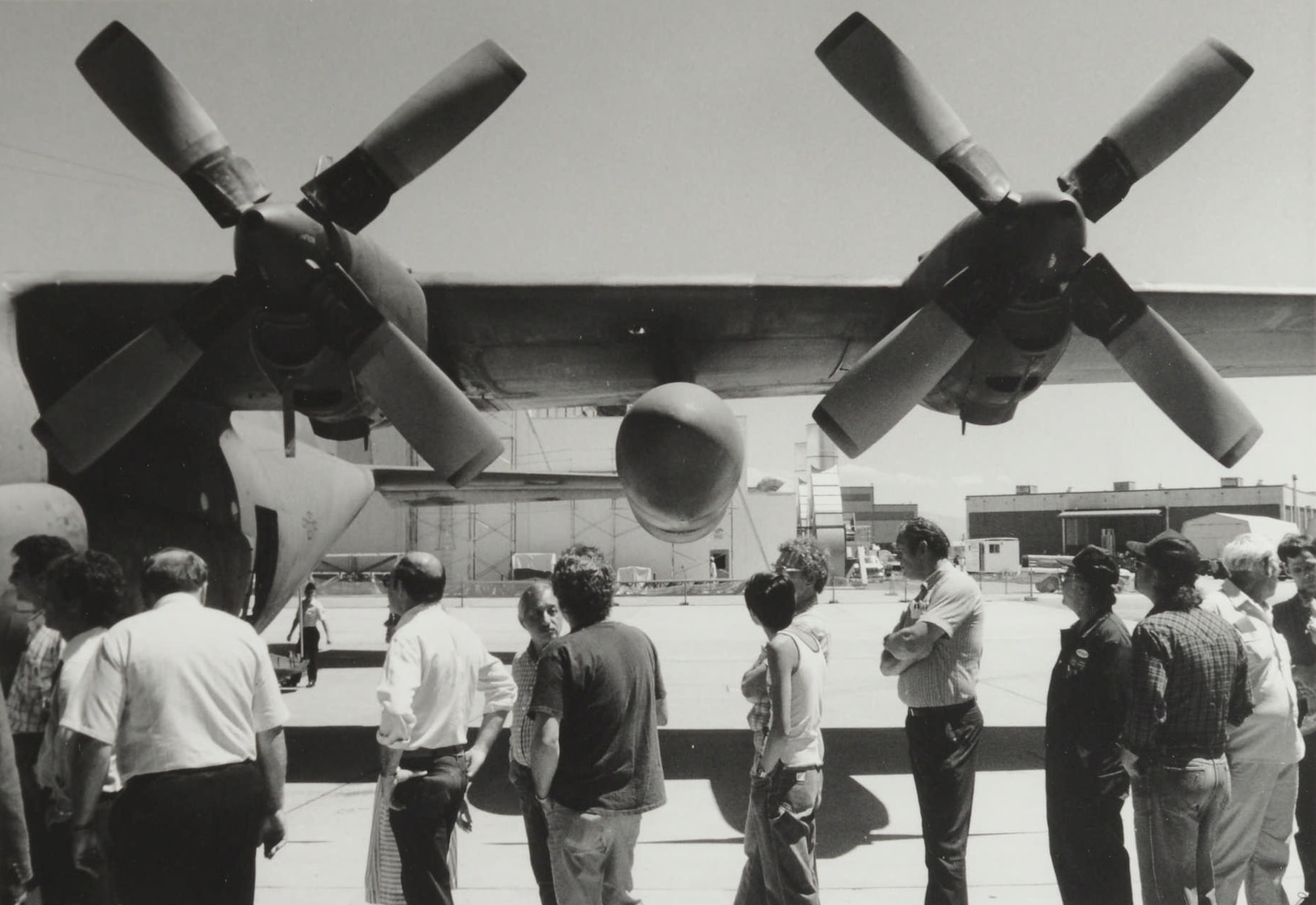 A line formed on July 8, 1988, when the Ogden ALC made the first C-130 Hercules to arrive at Hill AFB for depot maintenance available for viewing by base personnel.
