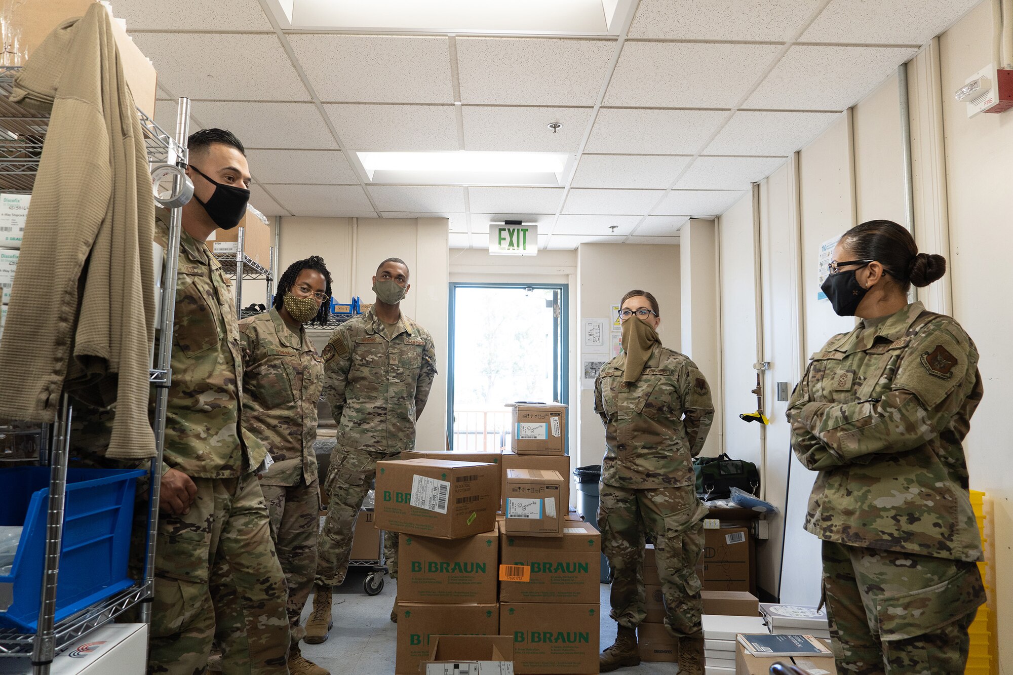 Members from assorted Aeromedical Evacuation units demonstrated the Transport Isolation System (TIS) functions, purpose, history and impact of this equipment in a critical patient handling evacuation scenario.