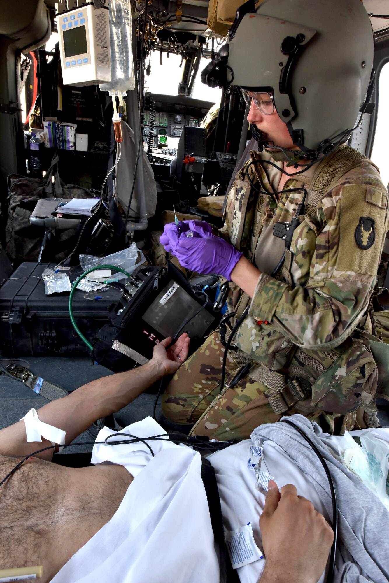 The 378th Expeditionary Medical Squadron conducted a trauma response exercise to practice its response, mitigation, treatment and evacuation of critically injured patients at Prince Sultan Air Base, Kingdom of Saudi Arabia.