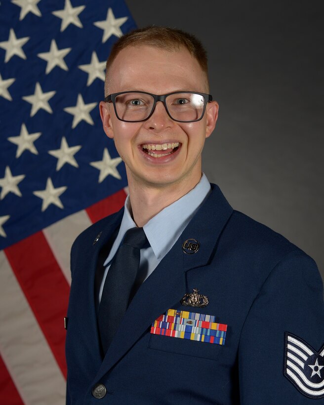 Official photo of Technical Sergeant Andrew Clemenson, percussionist with Pacific Showcase and Final Approach, two of 5 ensembles of the Band of the Pacific, Yokota Air Base, Japan.